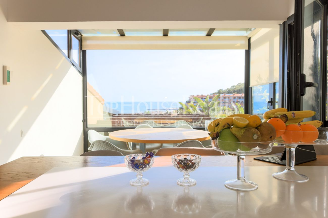 Sea view house in Castelldefels — cozy design with terraces and pool