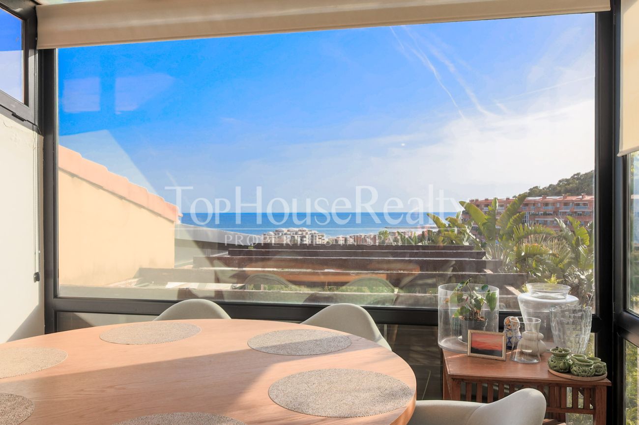 Sea view house in Castelldefels — cozy design with terraces and pool
