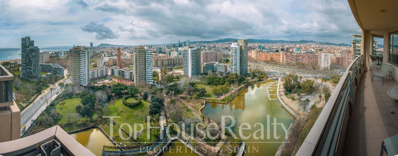 Penthouse for rent in Diagonal Ma, panoramic views, terrace and premium amenities