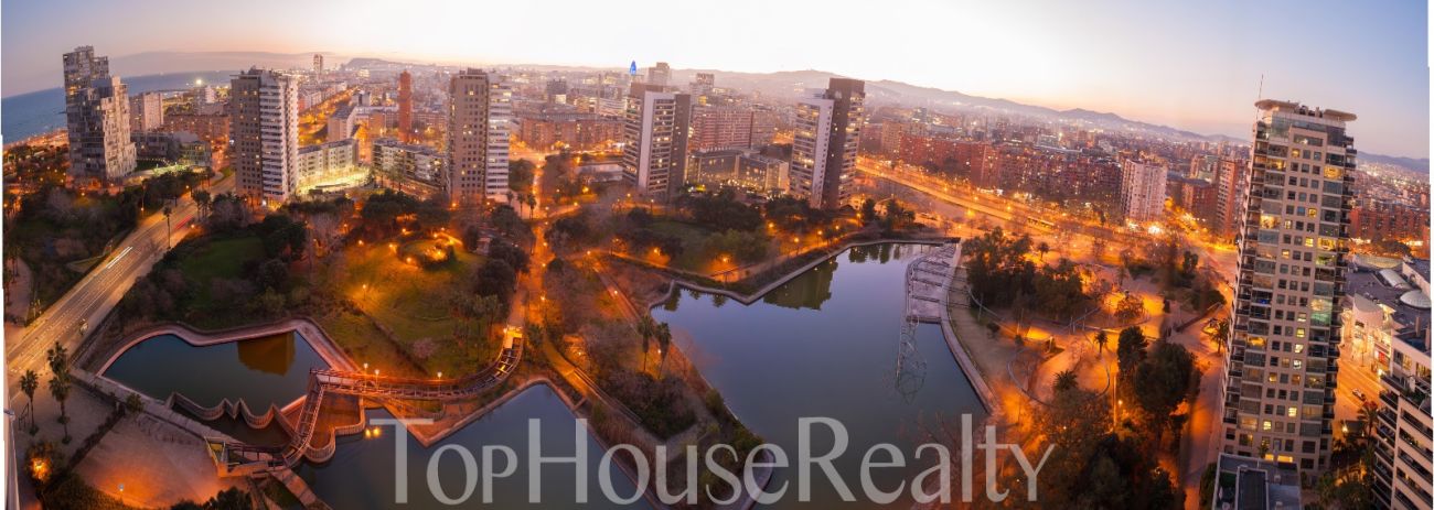 Penthouse for rent in Diagonal Ma, panoramic views, terrace and premium amenities