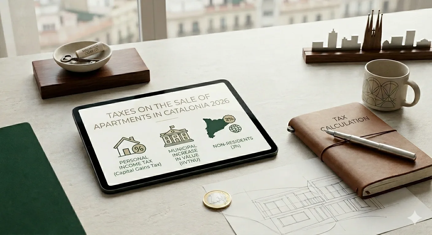 What taxes do you pay when selling a property in Catalonia in 2026?