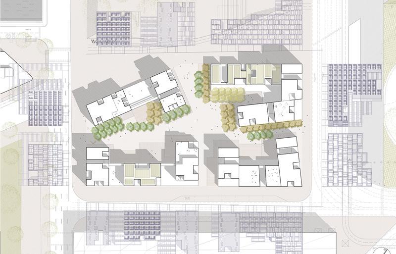 Ideas competition for 4 residential buildings on Glòries Square, Barcelona. Finalist