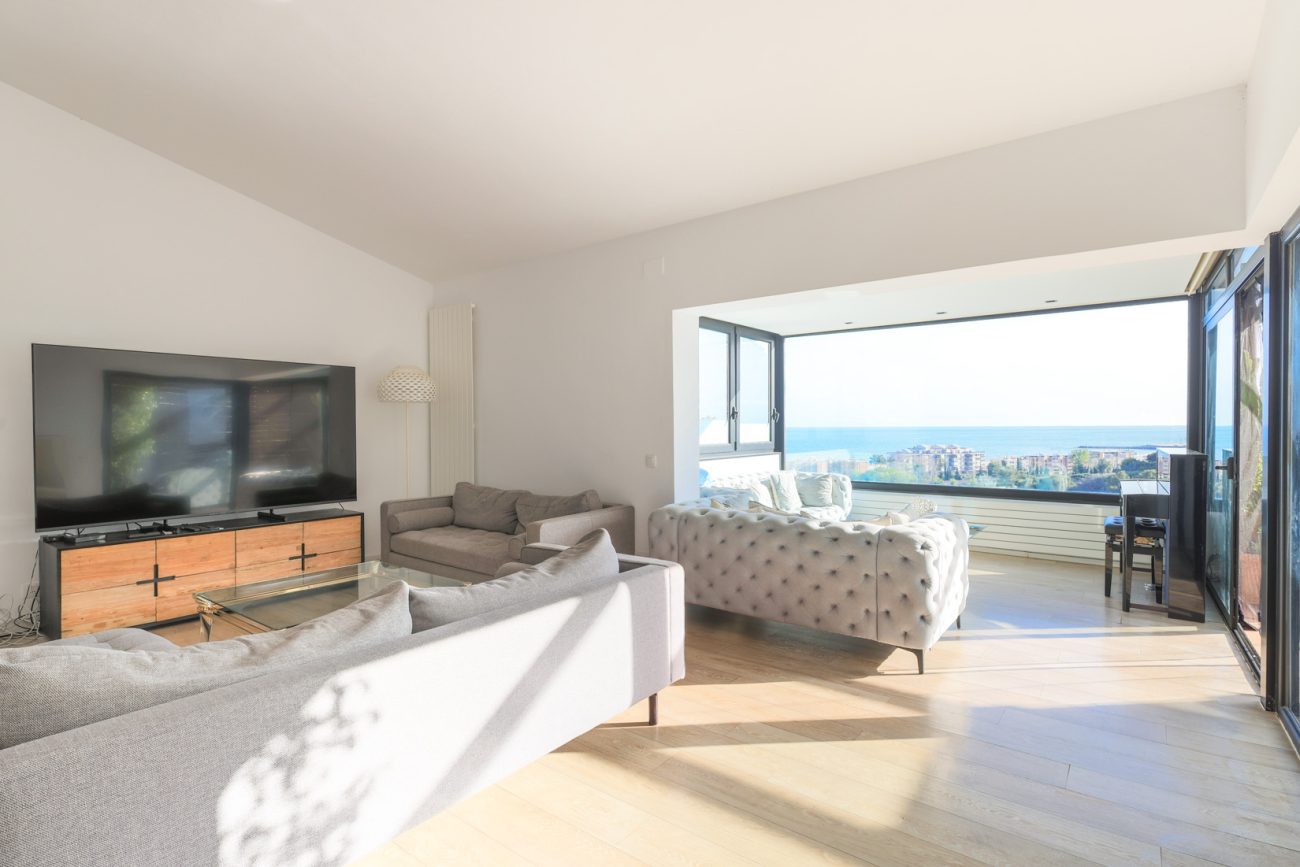 Sea view house in Castelldefels — cozy design with terraces and pool