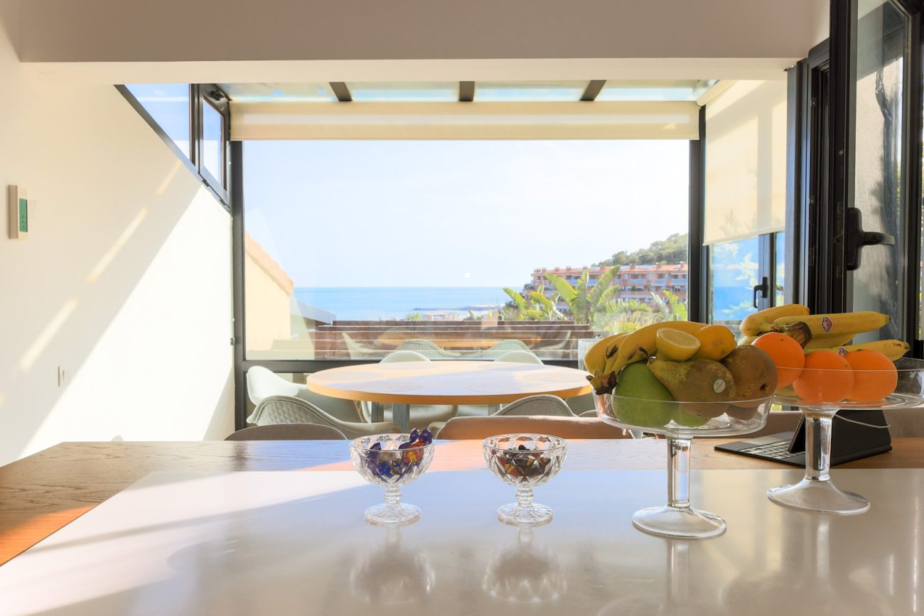 Sea view house in Castelldefels — cozy design with terraces and pool