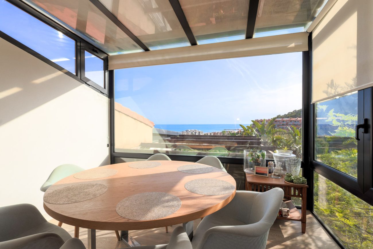 Sea view house in Castelldefels — cozy design with terraces and pool