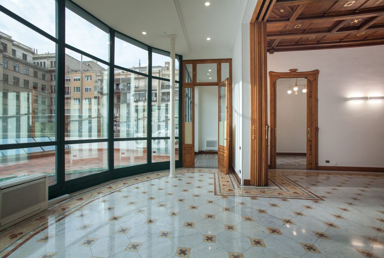 Modern office in a modernist building in the city center