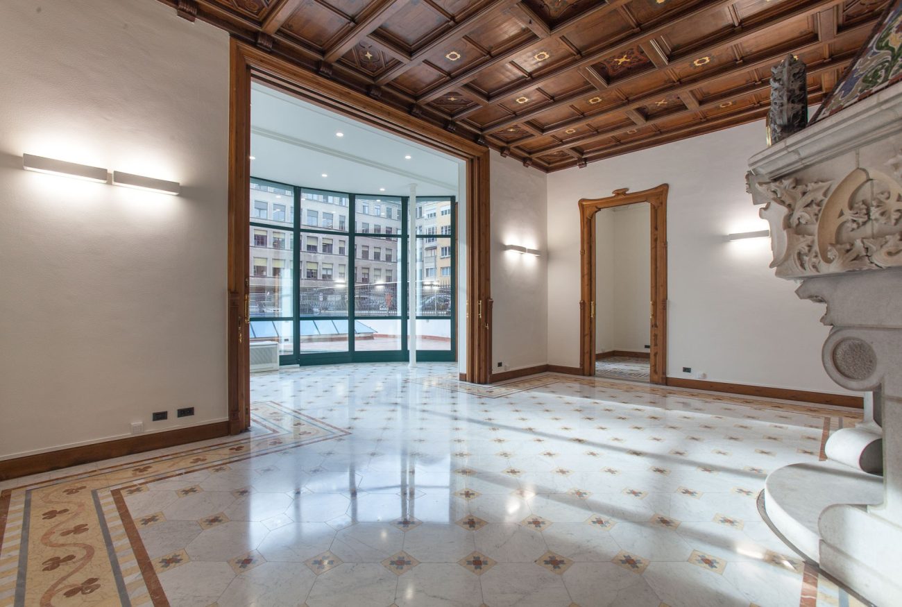 Modern office in a modernist building in the city center