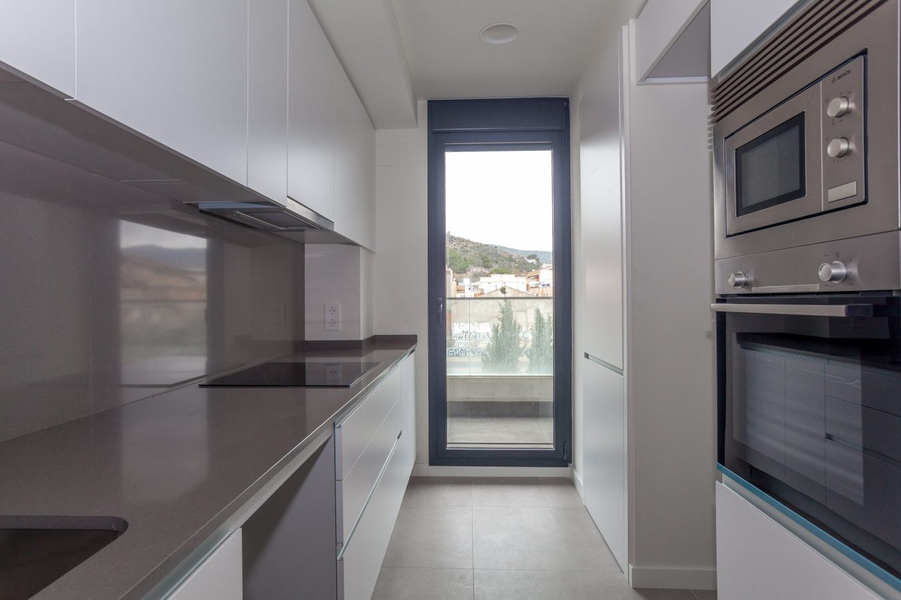 A new modern complex in the nearest suburb of Barcelona, a 5-minute walk from the sandy beach