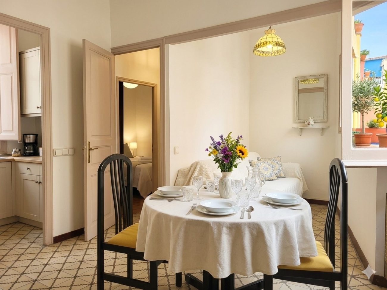 Apartment for sale in the Gothic Quarter, Barcelona — historic building with church views