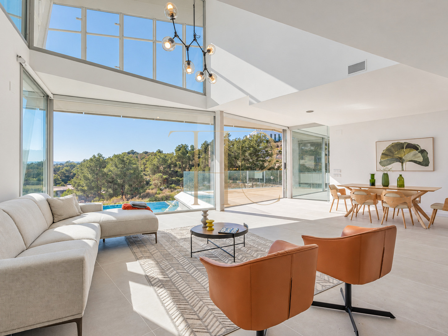 Sea-view villa in Can Girona with pool and lift