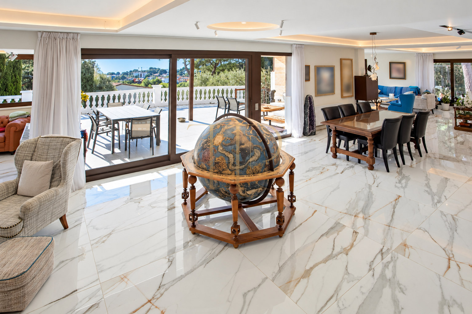 Renovated villa with sea views and pool in Castelldefels