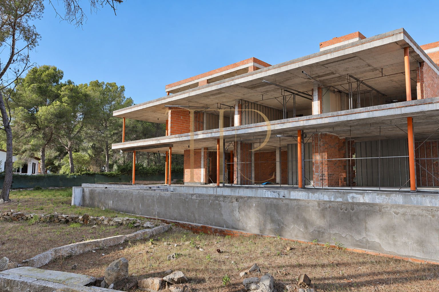 Seafront plot with a villa under construction in Platja d’Aro