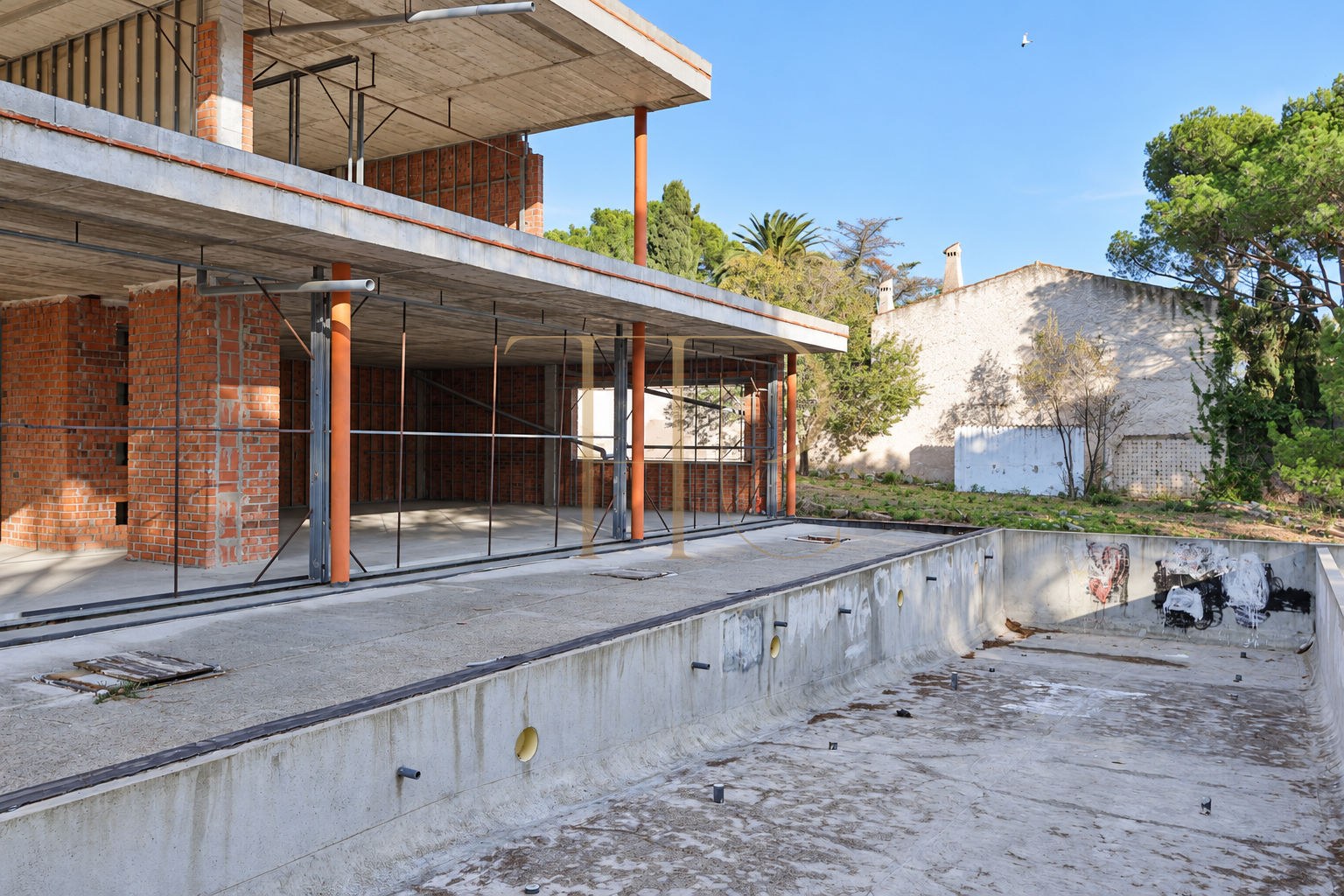 Seafront plot with a villa under construction in Platja d’Aro