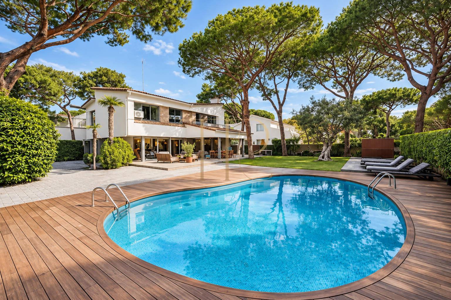Rented villa in La Pineda, Castelldefels, with a pool