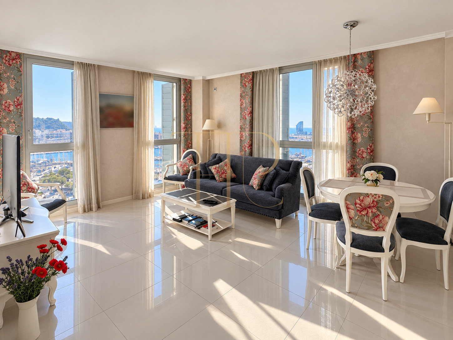 Apartment for sale in Barcelona with Barceloneta and port views