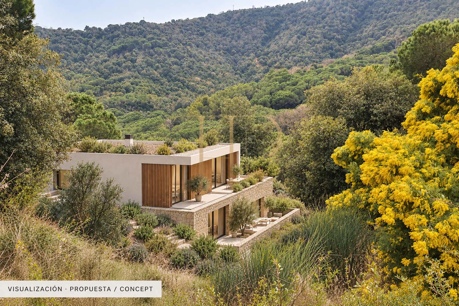 Mountain-view plot in Alella, Maresme — sold