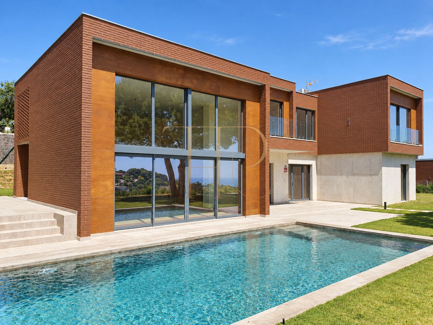 Author's architecture with a sea view. A great new modern house.