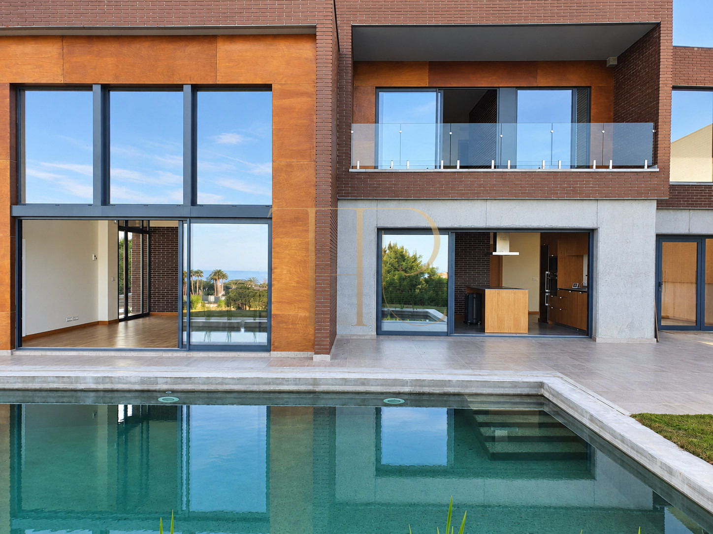 Author's architecture with a sea view. A great new modern house.
